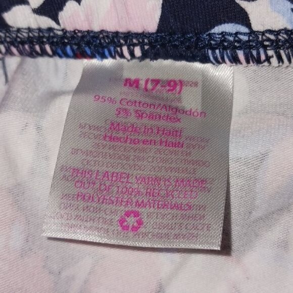 No Boundaries Womens M Floral Print Leggings Red Blue White Stretch Capri - Picture 6 of 6